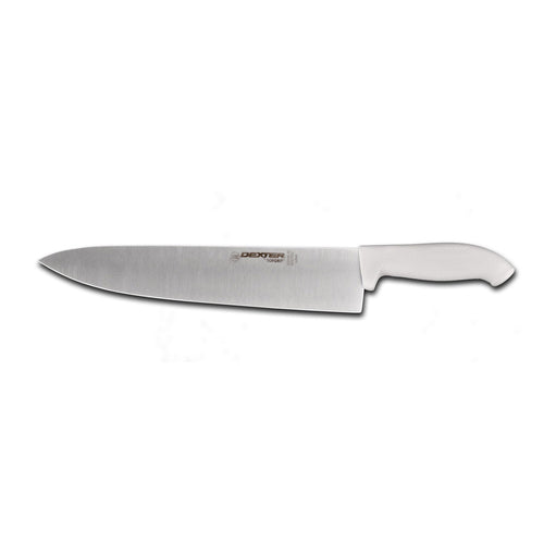 Dexter Russell SG145-12PCP 12" Chef's Knife W/ Soft Black Rubber Handle, Carbon Steel-cityfoodequipment.com