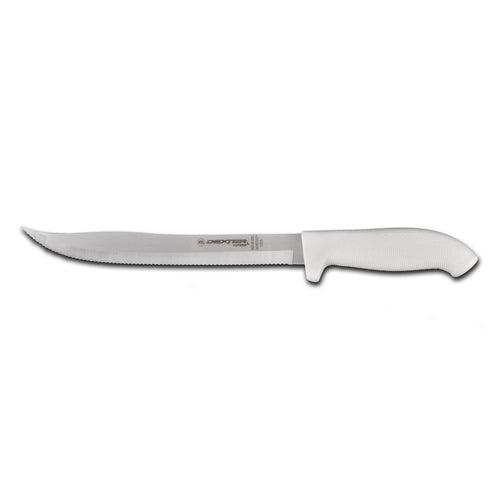 Dexter Russell SG142-9SC-PCP 9" Utility Slicer w/ Soft White Rubber Handle, Carbon Steel-cityfoodequipment.com