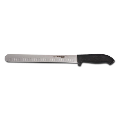 Dexter Russell SG140-12GEB-PCP 12" Slicer W/ Soft Black Rubber Handle, Carbon Steel-cityfoodequipment.com