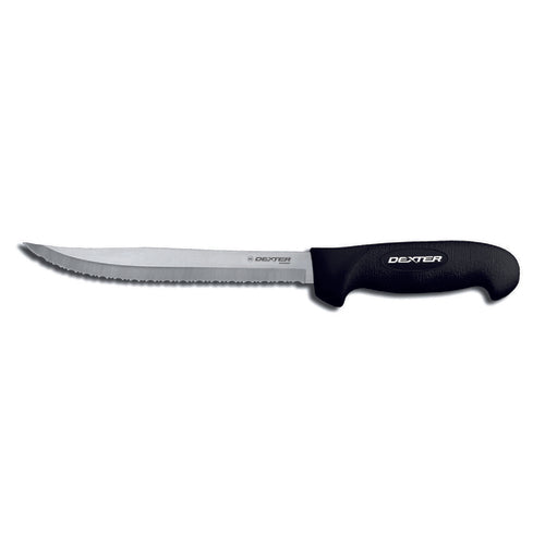 Dexter Russell SG142-8TEB-PCP 12" Slicer w/ Soft Black Rubber Handle, Carbon Steel-cityfoodequipment.com