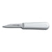 Dexter Russell SG107PCP 3 1/4" Paring Knife W/ Soft White Rubber Handle, Carbon Steel-cityfoodequipment.com