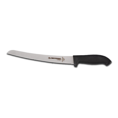 Dexter Russell SG147-10SCB-PCP 10" Bread Knife W/ Soft Black Rubber Handle, Carbon Steel-cityfoodequipment.com