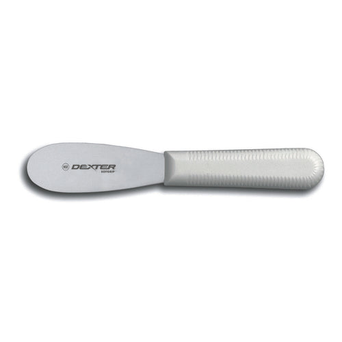 Dexter Russell SG173PCP 3 1/4" Sandwich Spreader W/ Soft White Rubber Handle, Carbon Steel-cityfoodequipment.com