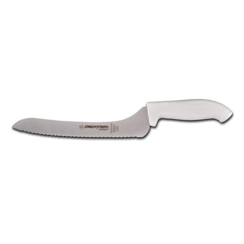 Dexter Russell SG163-9SC-PCP 9" Sandwich Knife W/ Soft White Rubber Handle, Carbon Steel-cityfoodequipment.com