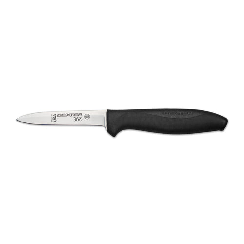 Dexter Russell S60312PCP 3 1/2" Paring Knife W/ Spear Point & Straight Edge, Carbon Steel-cityfoodequipment.com