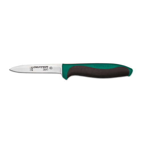 Dexter Russell S360312GPCP 3 1/2" Paring Knife W/ Spear Point & Straight Edge, Carbon Steel-cityfoodequipment.com