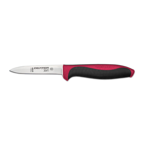 Dexter Russell S360312RPCP 3 1/2" Paring Knife W/ Spear Point & Straight Edge, Carbon Steel-cityfoodequipment.com