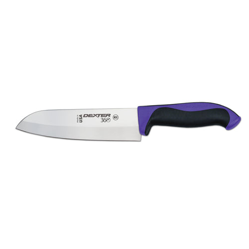 Dexter Russell S360-7P-PCP 7" Stamped Santoku Knife W/ Straight Edge, Carbon Steel-cityfoodequipment.com