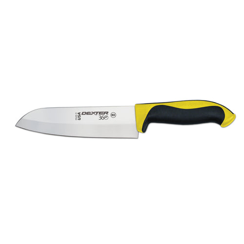 Dexter Russell S3660-7Y-PCP 7" Stamped Santoku Knife W/ Straight Edge, Carbon Steel-cityfoodequipment.com