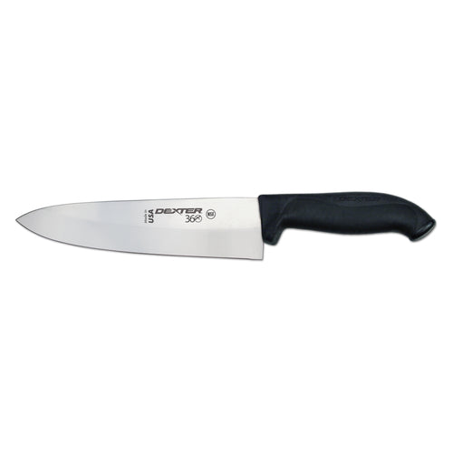 Dexter Russell S360-8PCP 8" Stamped Chef's Knife W/ Straight Edge, Carbon Steel-cityfoodequipment.com