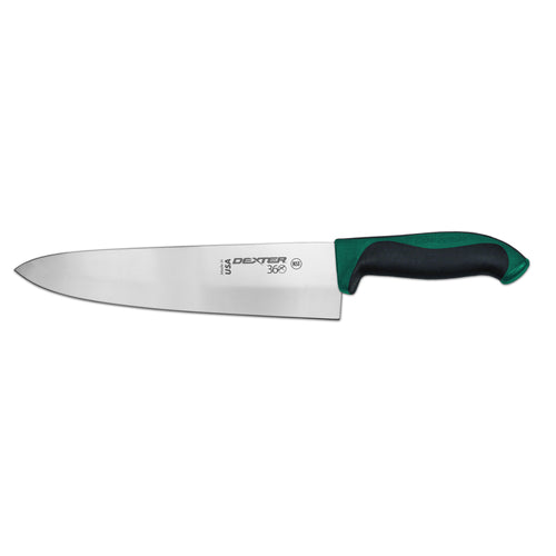 Dexter Russell S360-10G-PCP 10" Stamped Chef's Knife W/ Straight Edge, Carbon Steel-cityfoodequipment.com