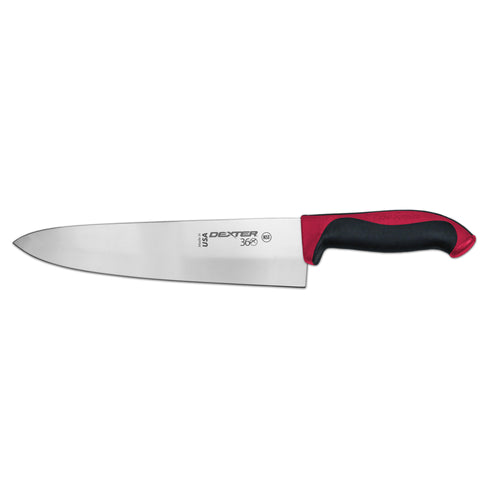 Dexter Russell S360-10R-PCP 10' Stamped Chef's Knife W/ Straight Edge, Carbon Steel-cityfoodequipment.com
