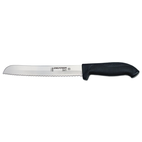 Dexter Russell S360-8SC-PCP 8" Stamped Bread Knife W/ Scalloped Edge, Carbon Steel-cityfoodequipment.com