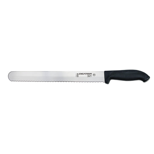 Dexter Russell S60-12SCC-PCP 12" Stamped Slicer Knife W/ Scalloped Edge, Carbon Steel-cityfoodequipment.com