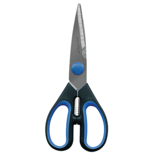 Dexter Russell SGS01B-CP Poultry Shears W/ Soft White Rubber Handle, Carbon Steel-cityfoodequipment.com