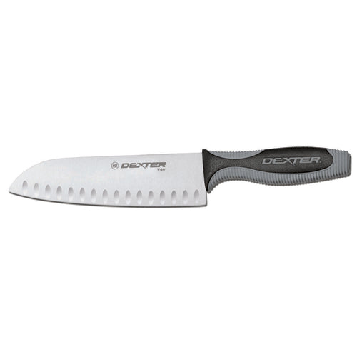 Dexter Russell V144-7GE-PCP 7" Santoku Chef's Knife W/ Soft Rubber Handle, Carbon Steel-cityfoodequipment.com