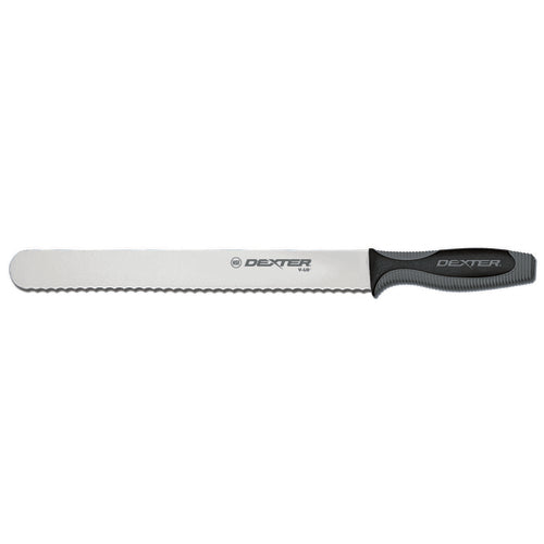 Dexter Russell V140-12SC-PCP 12" Slicer W/ Soft Rubber Handle, Carbon Steel-cityfoodequipment.com