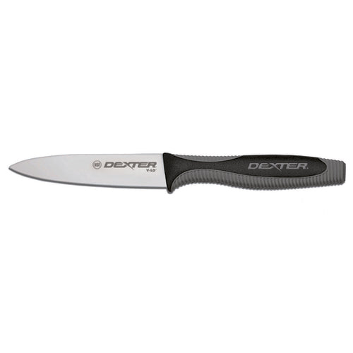 Dexter Russell V105PCP 3 1/2" Paring Knife W/ Soft Rubber Handle, Carbon Steel-cityfoodequipment.com