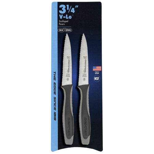 Dexter Russell V105SC-2PCP 3 1/2" Paring Knife Set W/ Soft Rubber Handle, High Carbon Steel-cityfoodequipment.com