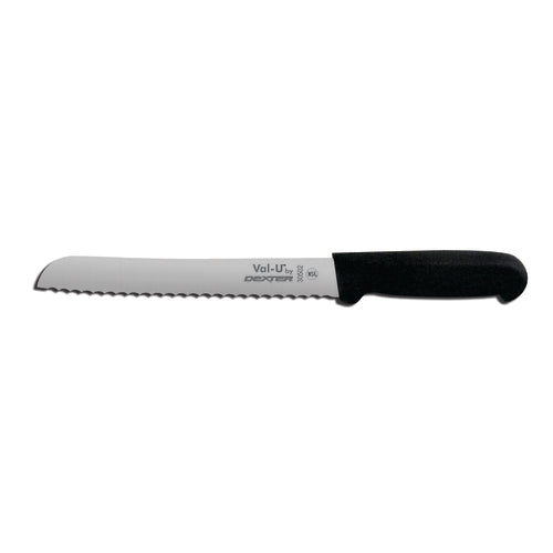 Dexter Russell 30502 8" Bread Knife W/ Black Plastic Handle, Carbon Steel-cityfoodequipment.com