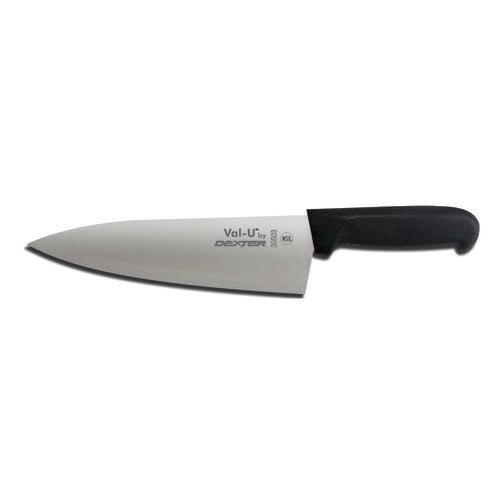 Dexter Russell 30503 8" Cook's Knife W/ Black Plastic Handle, Carbon Steel-cityfoodequipment.com