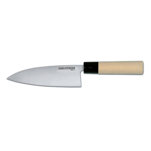 Dexter Russell P47005 6 1/2" Deba Knife W/ Magnolia Wood Handle, Stainless Steel-cityfoodequipment.com