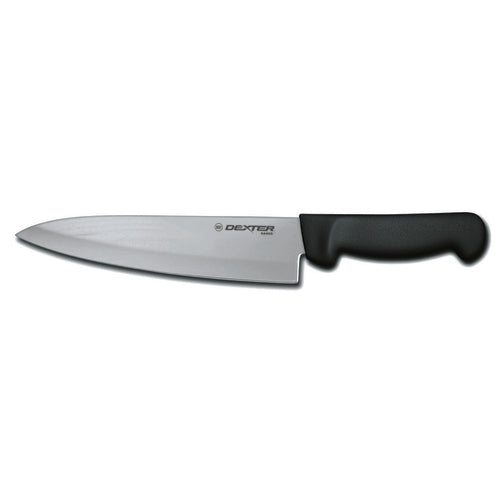 Dexter Russell P94801B 8" Chef's Knife W/ Polypropylene Black Handle, Carbon Steel-cityfoodequipment.com