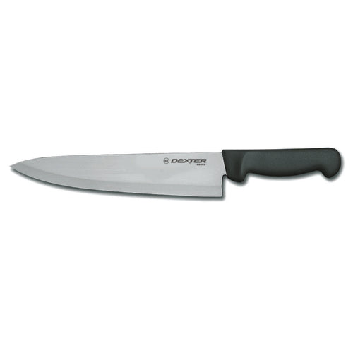Dexter Russell P94802B 10" Chef's Knife W/ Polypropylene Black Handle, Carbon Steel-cityfoodequipment.com