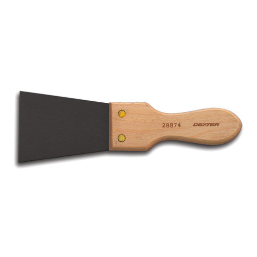 Dexter Russell 28874 3 3/4" Trough Scraper W/ Beech Handle, Carbon Steel-cityfoodequipment.com