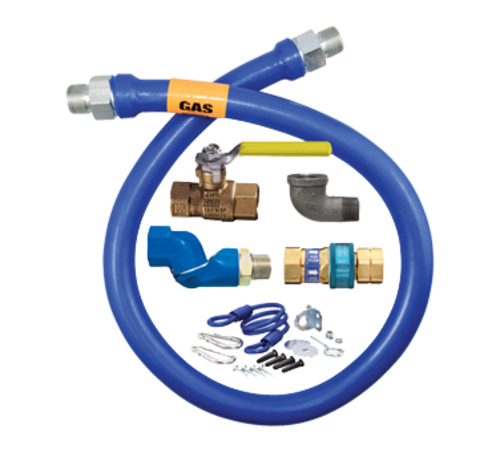 Dormont 1650KITS36 36" Gas Connector Kit W/ 1/2" Male/male Couplings-cityfoodequipment.com