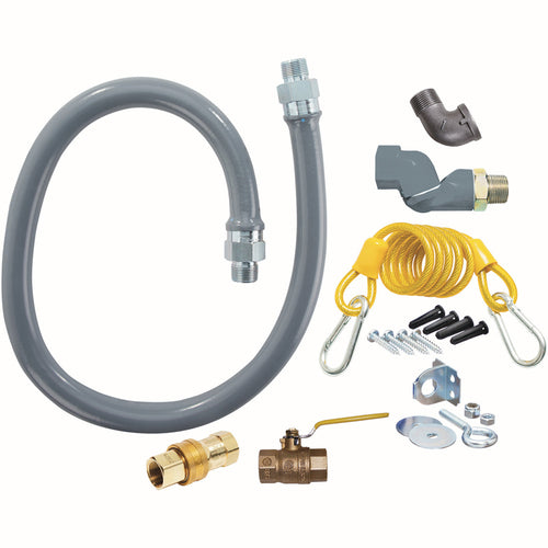 Dormont RG75S48 48" Gas Connector Kit W/ 3/4" Male/male Couplings - (1) Quick Disconnect & (1) Swivelguard-cityfoodequipment.com