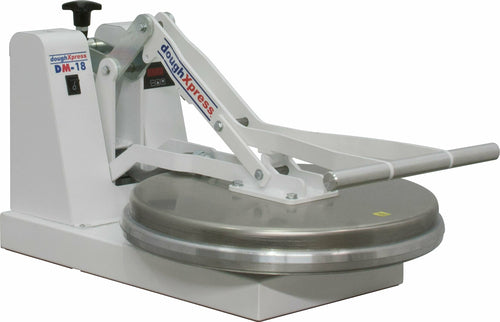 DoughXpress DM-18-120 Manual Pizza Dough Press, Heated Upper Aluminum Platen, 120 V-cityfoodequipment.com