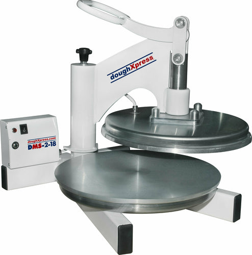 Doughxpress DMS-2-18 Manual Pizza Dough Press W/ Analog Temp Control, 240v/1ph-cityfoodequipment.com