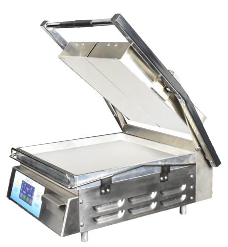 Doughxpress DXP-CS-1577 Double Commercial Panini Press W/ Aluminum Smooth Plates, 120v-cityfoodequipment.com