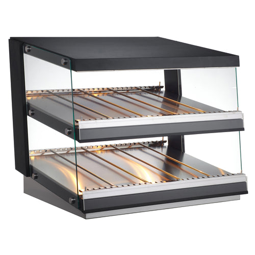 Doughxpress DXP-HGG01 31 1/2" Self Service Countertop Heated Display Case - (2) Shelves, 120v-cityfoodequipment.com