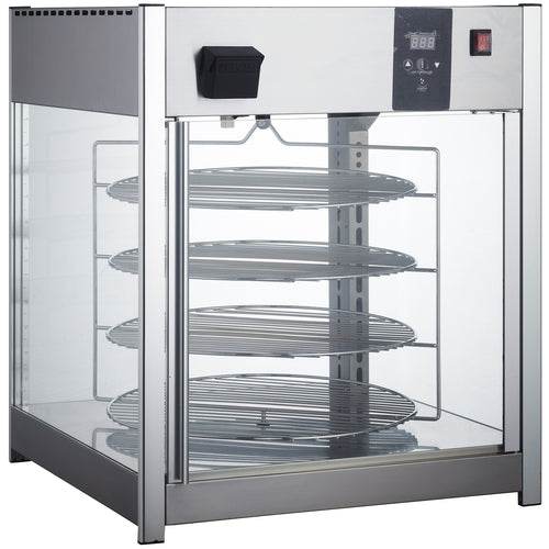 Doughxpress DXP-PW418 25 1/2" Rotating Heated Pizza Merchandiser W/ (4) Levels, 120v-cityfoodequipment.com