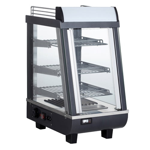 Doughxpress DXP-TSC14 14" Dual Service Countertop Heated Display Case - (3) Shelves, 120v-cityfoodequipment.com