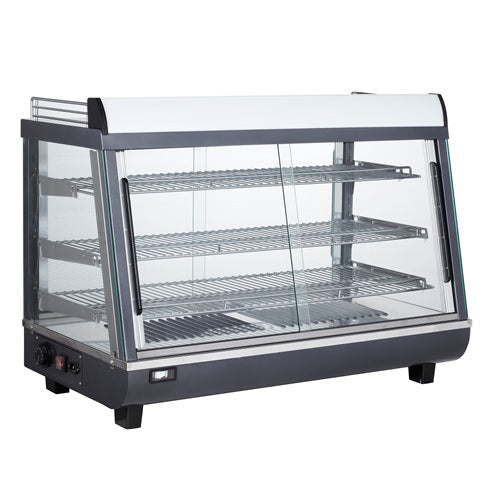Doughxpress DXP-TSC36 36" Dual Service Countertop Heated Display Case - (3) Shelves, 120v-cityfoodequipment.com