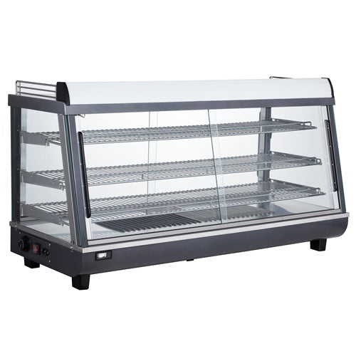 Doughxpress DXP-TSC48 48" Dual Service Countertop Heated Display Case - (3) Shelves, 120v-cityfoodequipment.com