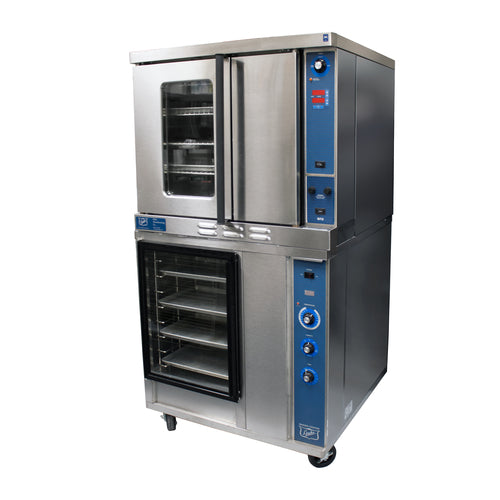 Duke 613-G3XX/PFB-2 Single Full Size Natural Gas Convection Oven w/ Proofer Base - 46,000 BTU-cityfoodequipment.com