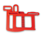 Dynamic AC062 Grid Set, 3/8" (10x10 mm), Includes Pusher for Dynacube, Red-cityfoodequipment.com
