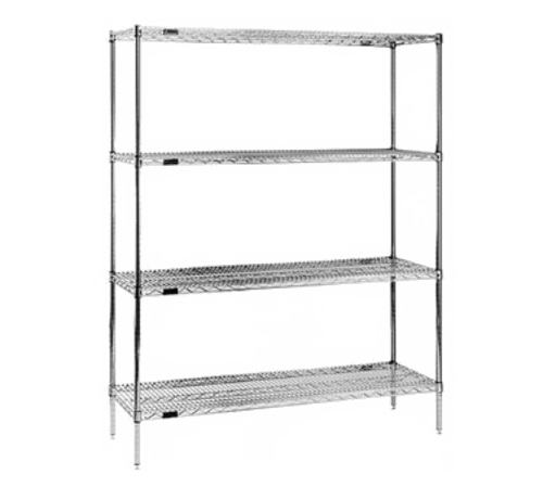 Eagle Group 2460C74-X 60" NSF 4-Tier Chrome Wire Shelf Kit - Red-I-Pak®, 24"W, 74"H-cityfoodequipment.com