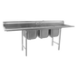Eagle Group 314-24-3-24 126" 3 Compartment Sink W/ 24"L X 24"W Bowl, 13 1/2" Deep-cityfoodequipment.com