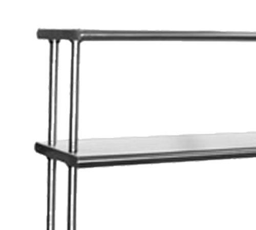 Eagle Group 411272 72" Table-Mount Double Overshelf, Stainless-cityfoodequipment.com
