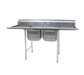 Eagle Group 414-16-2-18 72 1/4" 2 Compartment Sink w/ 16"L x 20"W Bowl, 13 1/2" Deep-cityfoodequipment.com