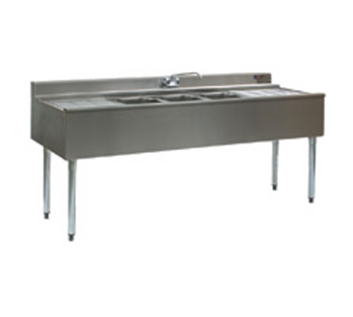 Eagle Group B6C-4-22 72" 4 Compartment Underbar Sink w/ 10"L x 14"W Bowl, 10" Deep-cityfoodequipment.com