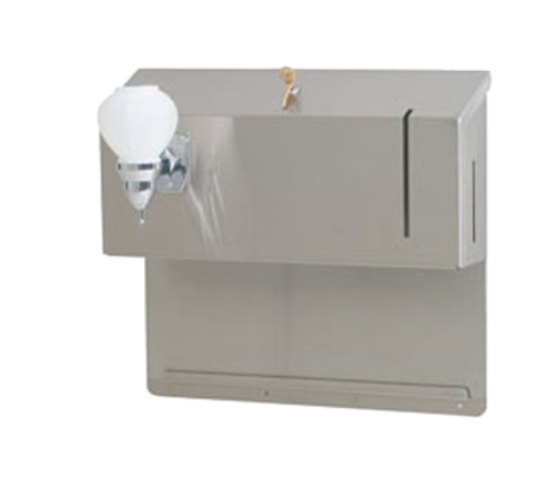 Eagle Group DP-10 Wall Mount Paper Towel/Soap Dispenser w/ 200 C Fold Capacity, Stainless-cityfoodequipment.com