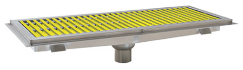 Eagle Group FT-1248-FG Floor Trough - Removable Basket, Fiberglass Grating, 48" x 12" x 4"-cityfoodequipment.com