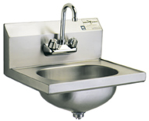 Vollrath K1410-C Wall Mount Commercial Hand Sink w/ 17"L x 15"W x 5 1/2"D Bowl, Gooseneck Faucet-cityfoodequipment.com