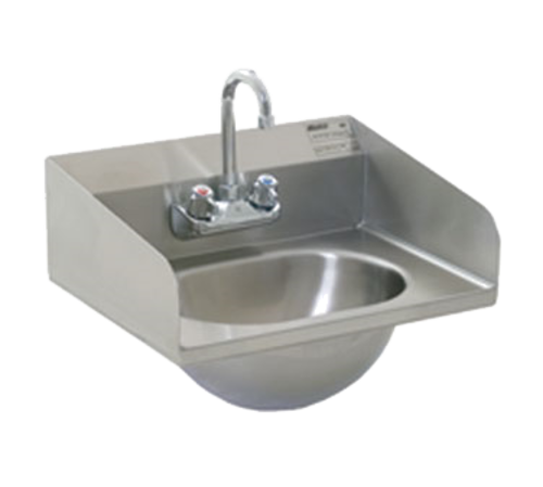 Eagle Group HSA-10-F-LRS-1X Wall Mount Commercial Hand Sink w/ 13 1/2"L x 9 3/4"W x 6 3/4"D Bowl, Basket Drain-cityfoodequipment.com